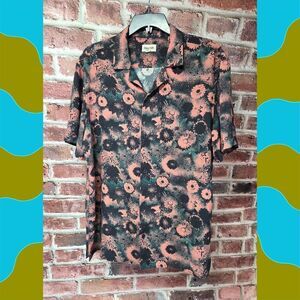 Open Edit Hawaiian Shirt L | Floral Button‎ Down Tropical Vacation Resort